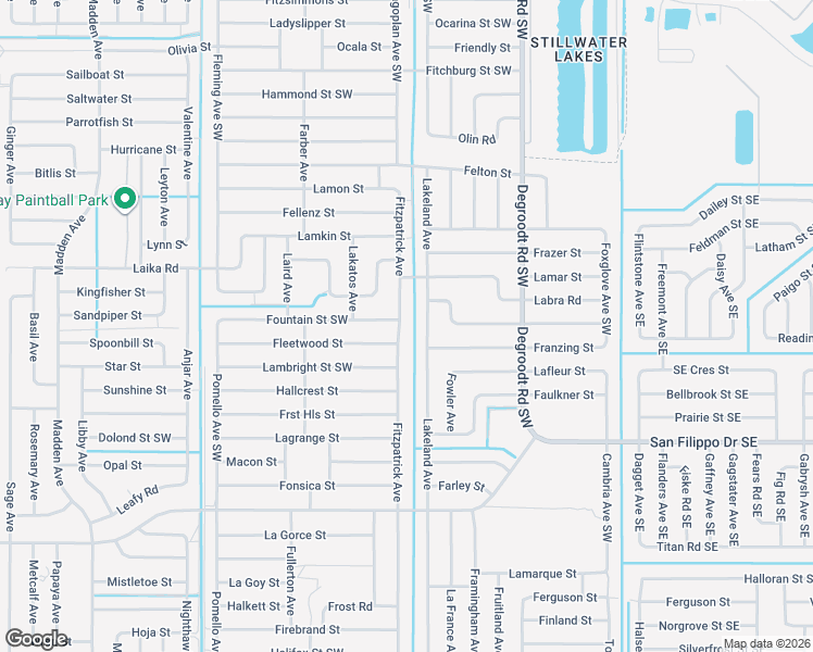 map of restaurants, bars, coffee shops, grocery stores, and more near 2867 Fitzpatrick Avenue in Palm Bay