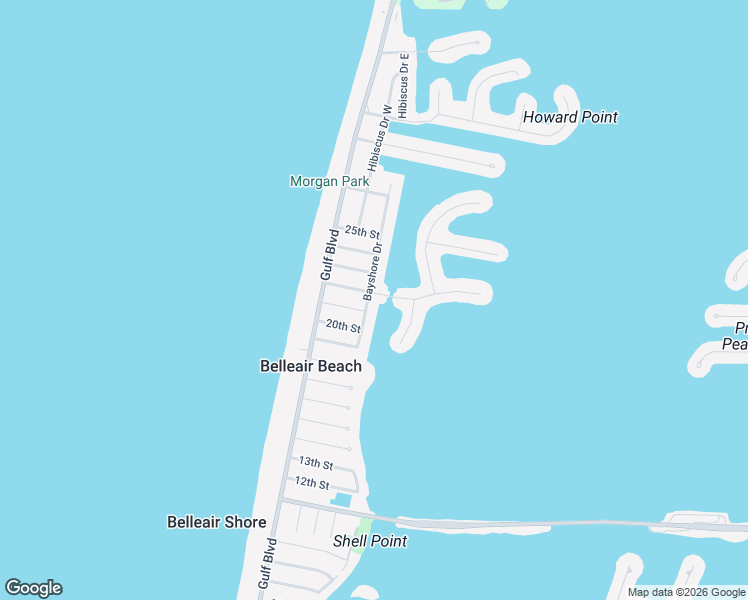 map of restaurants, bars, coffee shops, grocery stores, and more near 2109 Bayshore Drive in Belleair Beach