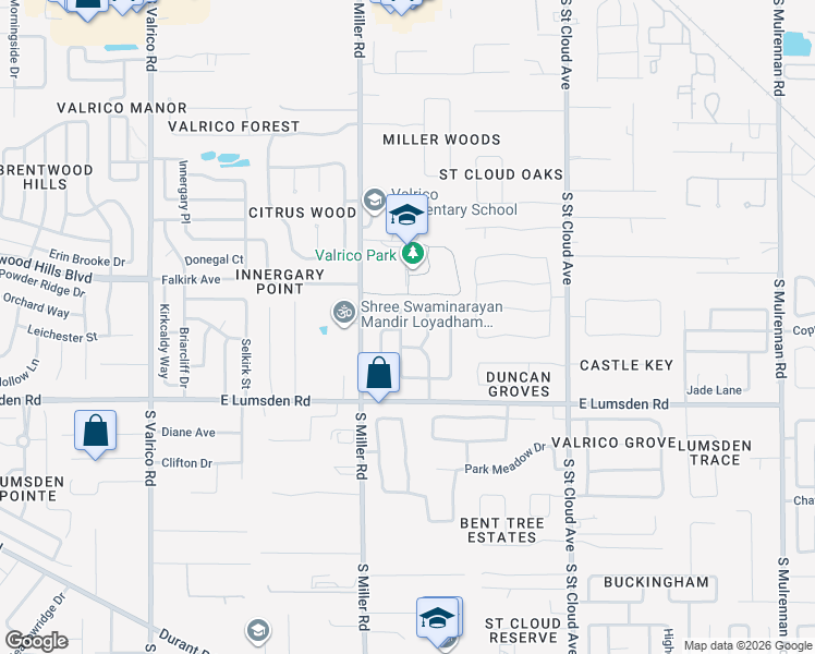 map of restaurants, bars, coffee shops, grocery stores, and more near 2520 Ridge Top Way in Valrico