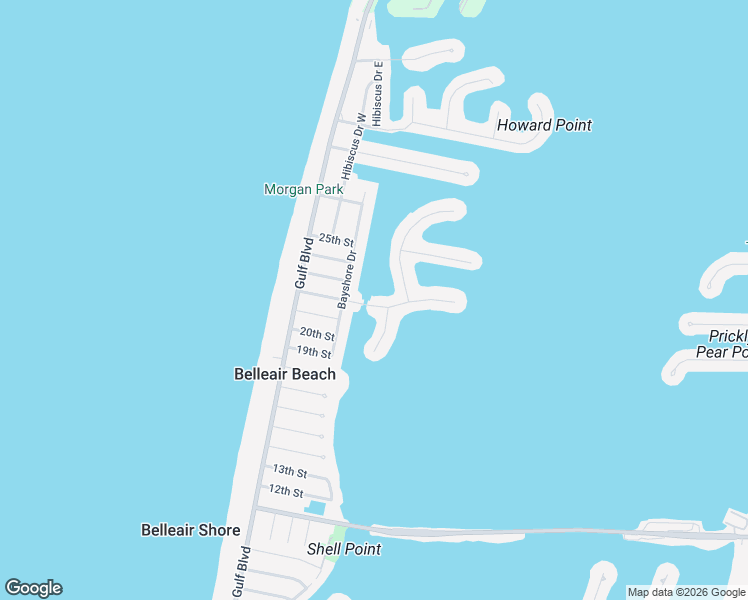 map of restaurants, bars, coffee shops, grocery stores, and more near 2198 Louisa Drive in Belleair Beach