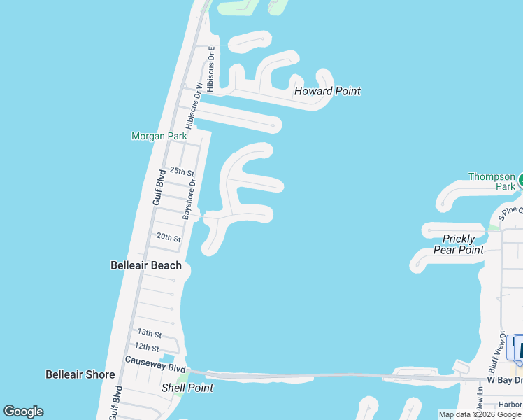 map of restaurants, bars, coffee shops, grocery stores, and more near 444 22nd Street in Belleair Beach