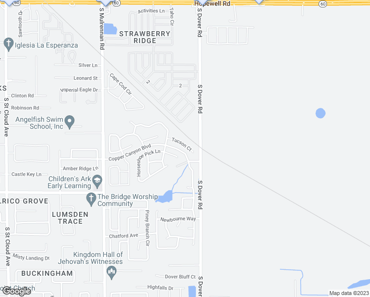 map of restaurants, bars, coffee shops, grocery stores, and more near 4625 Tucson Court in Valrico