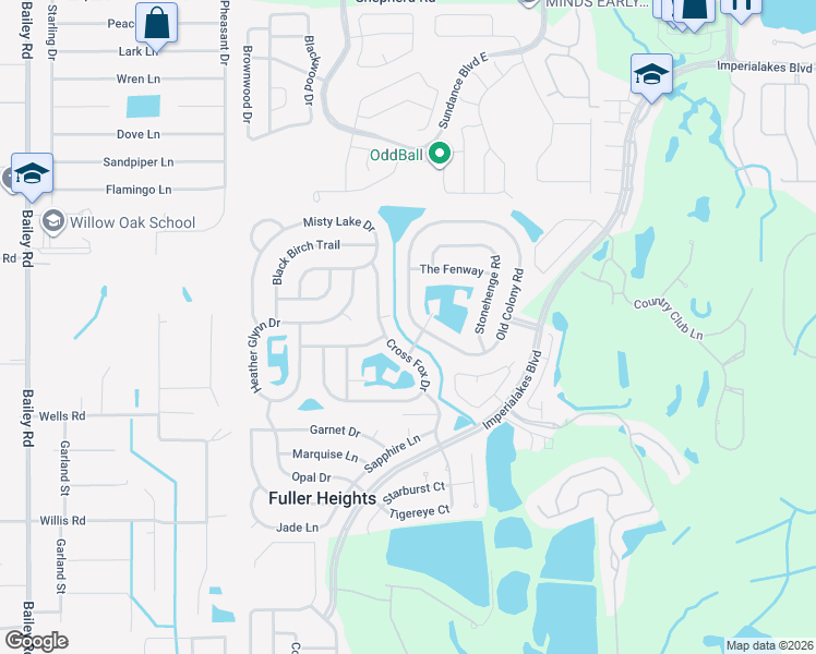 map of restaurants, bars, coffee shops, grocery stores, and more near 4400 Old Colony Road in Mulberry