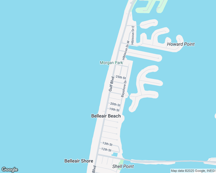 map of restaurants, bars, coffee shops, grocery stores, and more near 2250 Gulf Boulevard in Belleair Beach