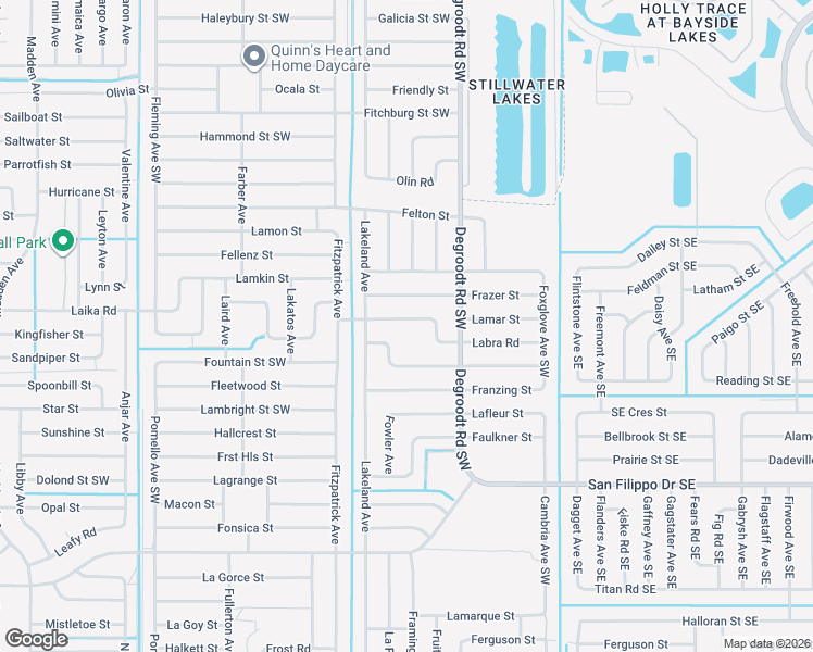 map of restaurants, bars, coffee shops, grocery stores, and more near 298 Labra Road in Palm Bay