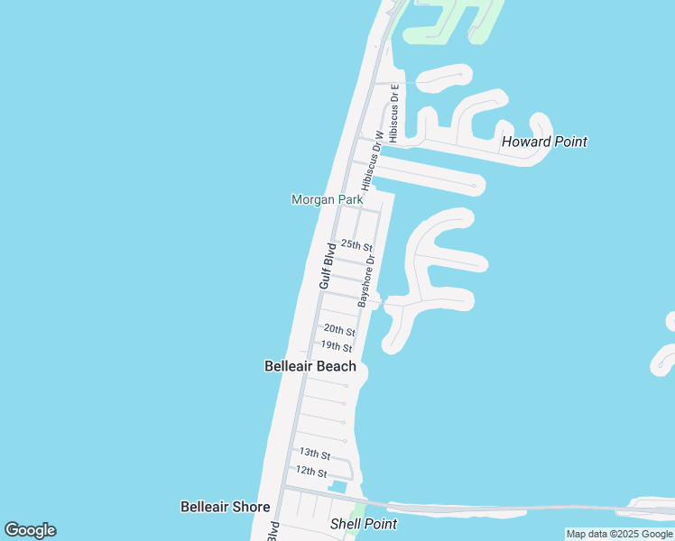 map of restaurants, bars, coffee shops, grocery stores, and more near 103 23rd Street in Belleair Beach