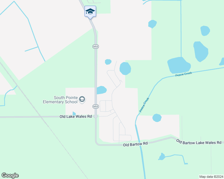 map of restaurants, bars, coffee shops, grocery stores, and more near State Highway 653 in Lake Wales