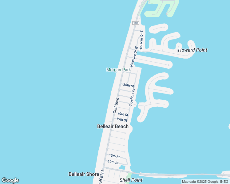map of restaurants, bars, coffee shops, grocery stores, and more near 2250 Gulf Boulevard in Belleair Beach