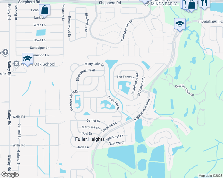 map of restaurants, bars, coffee shops, grocery stores, and more near 4400 Old Colony Road in Mulberry