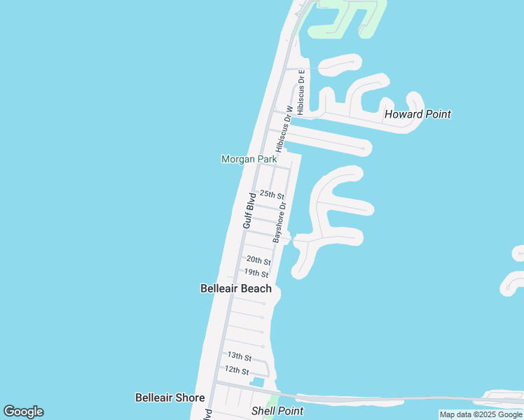 map of restaurants, bars, coffee shops, grocery stores, and more near 103 23rd Street in Belleair Beach