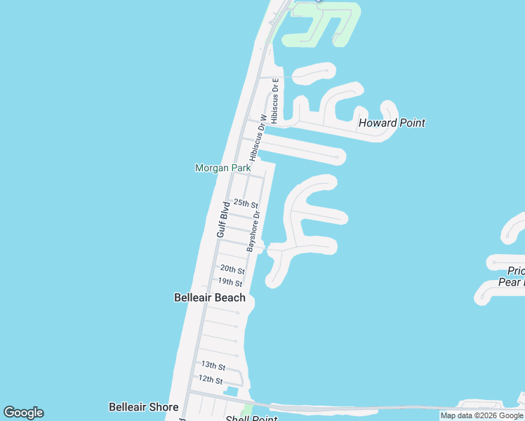 map of restaurants, bars, coffee shops, grocery stores, and more near 2411 Bayshore Drive in Belleair Beach