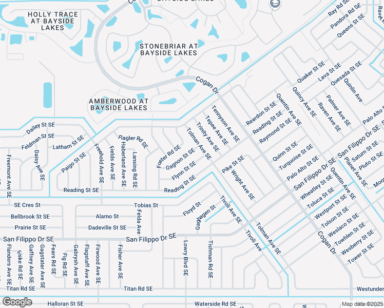 map of restaurants, bars, coffee shops, grocery stores, and more near 668 Gagnon Street Southeast in Palm Bay