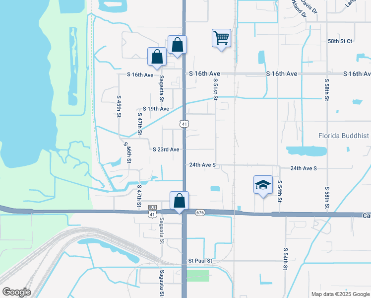 map of restaurants, bars, coffee shops, grocery stores, and more near 2119 South 50th Street in Tampa