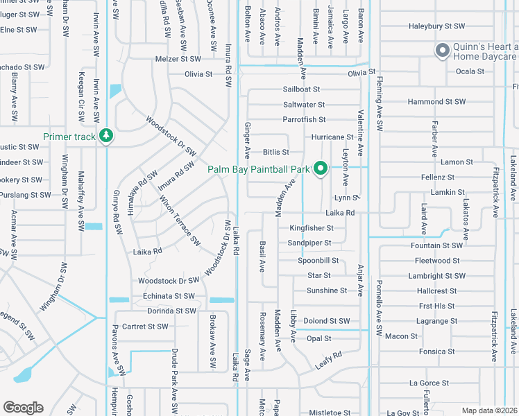 map of restaurants, bars, coffee shops, grocery stores, and more near 857 Vaca Street in Palm Bay