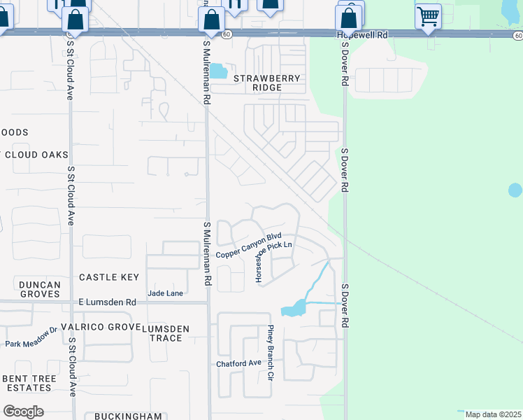 map of restaurants, bars, coffee shops, grocery stores, and more near 806 Rocky Mountain Court in Valrico
