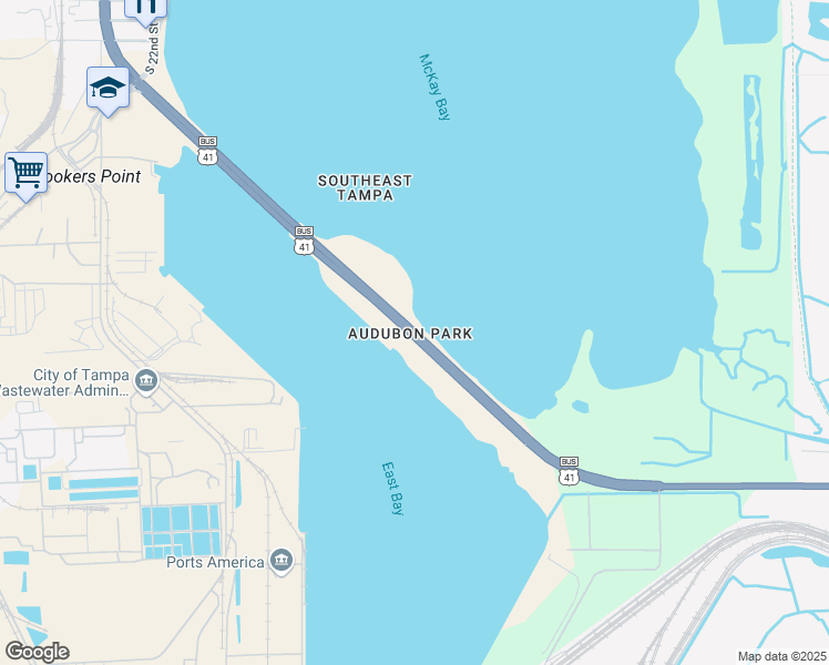map of restaurants, bars, coffee shops, grocery stores, and more near 2995-3061 Causeway Boulevard in Tampa