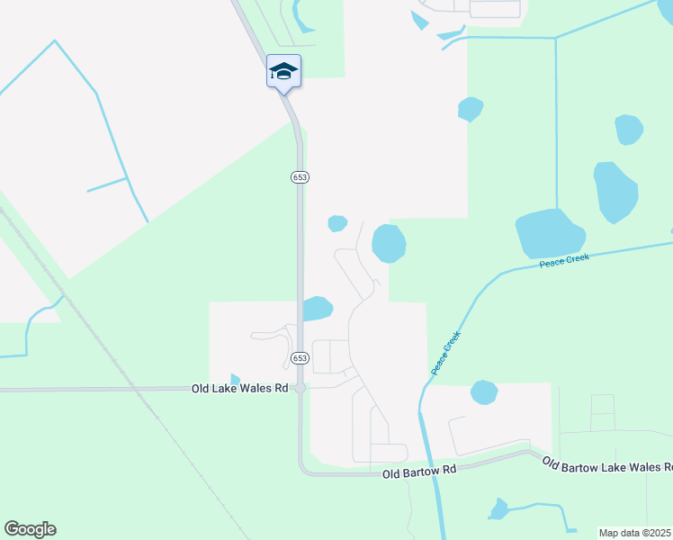 map of restaurants, bars, coffee shops, grocery stores, and more near State Highway 653 in Winter Haven