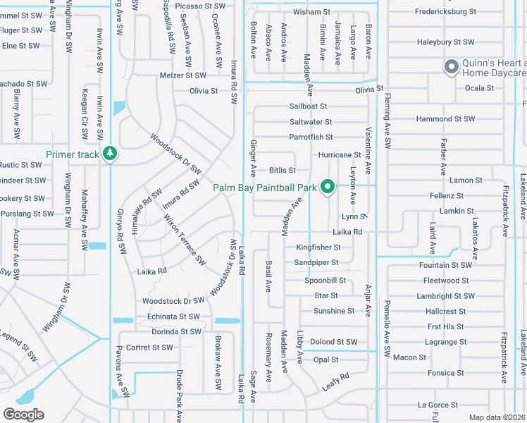 map of restaurants, bars, coffee shops, grocery stores, and more near 857 Vaca Street in Palm Bay