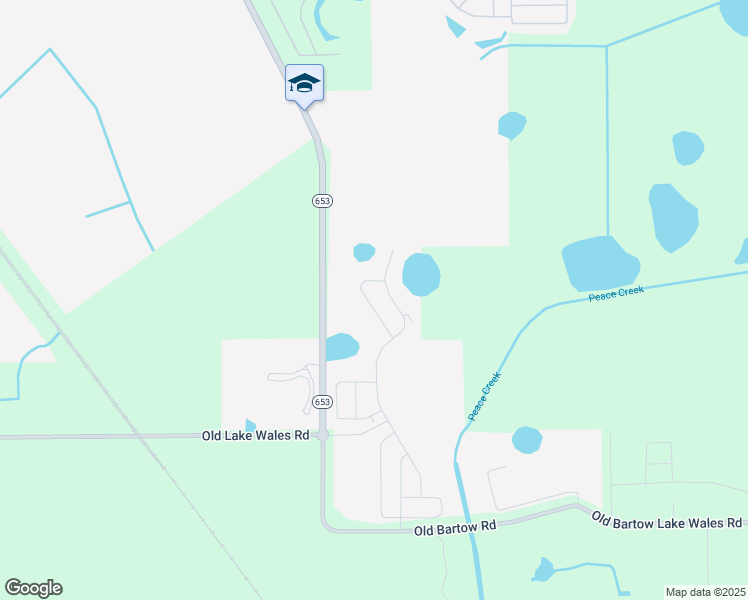 map of restaurants, bars, coffee shops, grocery stores, and more near State Highway 653 in Winter Haven