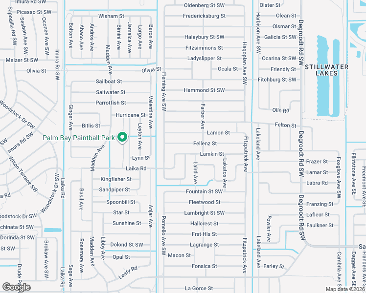 map of restaurants, bars, coffee shops, grocery stores, and more near 558 Lamon Street in Palm Bay
