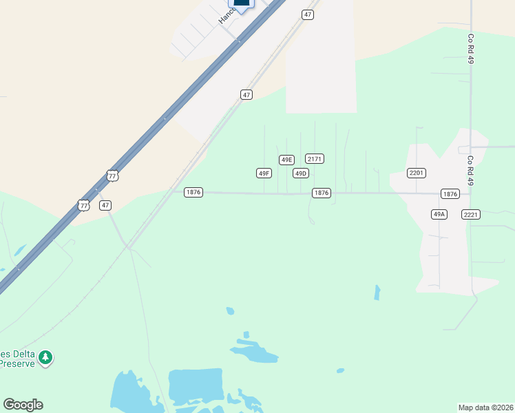 map of restaurants, bars, coffee shops, grocery stores, and more near 15159 County Road 1876 in Odem