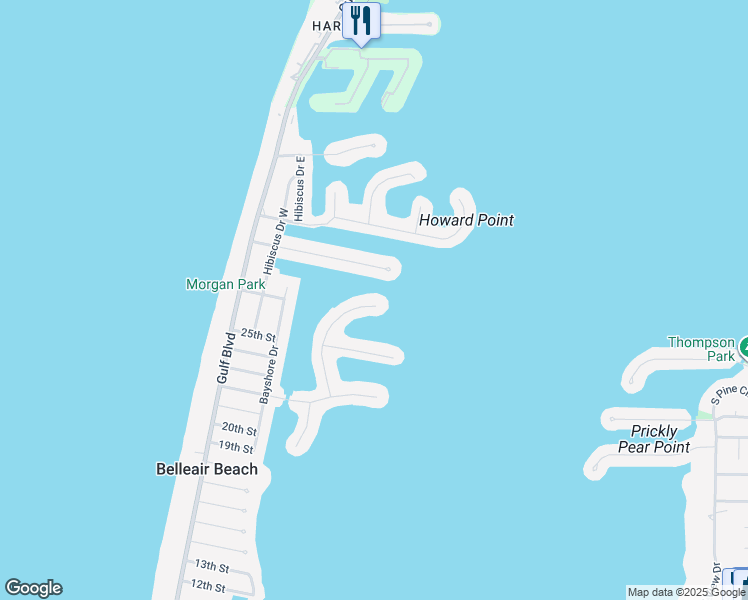 map of restaurants, bars, coffee shops, grocery stores, and more near 2244 Donato Drive in Belleair Beach