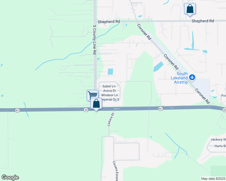 map of restaurants, bars, coffee shops, grocery stores, and more near 115 Areca Drive in Mulberry