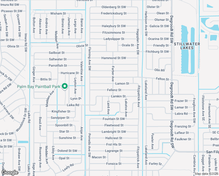 map of restaurants, bars, coffee shops, grocery stores, and more near 518 Lamon Street in Palm Bay