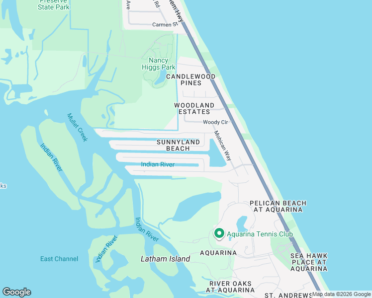 map of restaurants, bars, coffee shops, grocery stores, and more near 311 Arrowhead Lane in Melbourne Beach