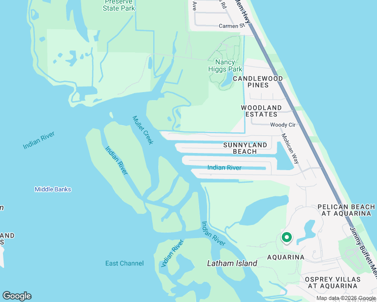 map of restaurants, bars, coffee shops, grocery stores, and more near 401 Arrowhead Lane in Melbourne Beach