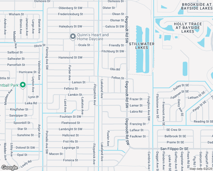 map of restaurants, bars, coffee shops, grocery stores, and more near 2656 Findlay Avenue in Palm Bay