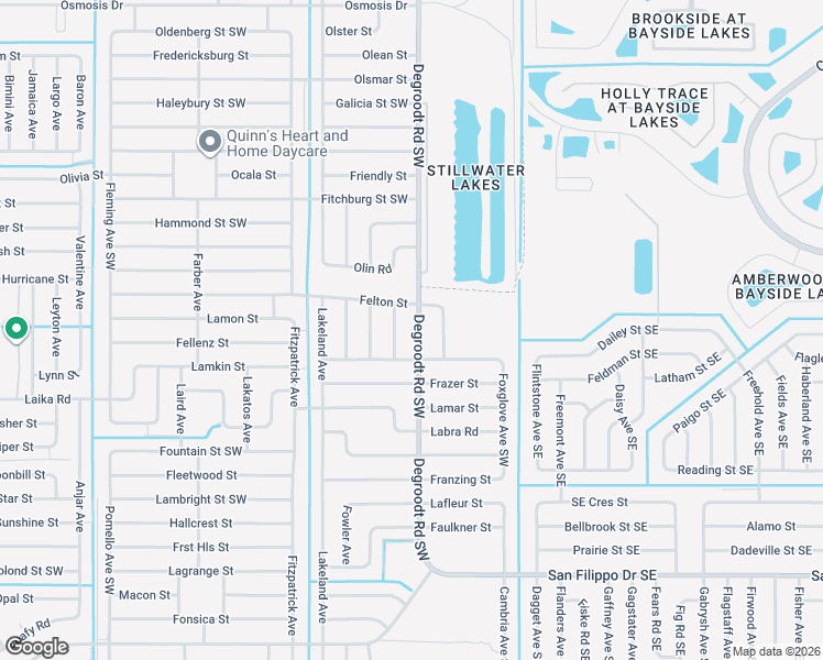map of restaurants, bars, coffee shops, grocery stores, and more near 2650 Degroodt Road Southwest in Palm Bay