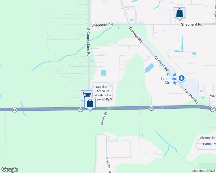 map of restaurants, bars, coffee shops, grocery stores, and more near 149 Sabel Lane in Mulberry