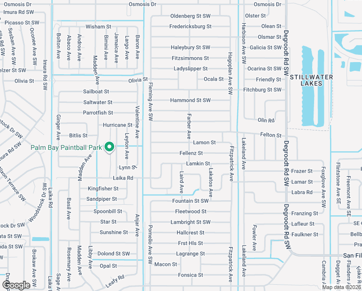 map of restaurants, bars, coffee shops, grocery stores, and more near 518 Lamon Street in Palm Bay