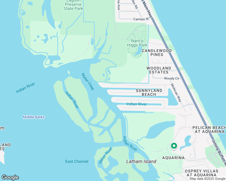 map of restaurants, bars, coffee shops, grocery stores, and more near 424 Arrowhead Lane in Melbourne Beach