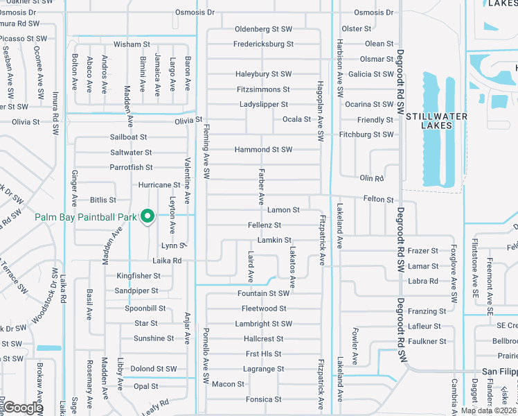 map of restaurants, bars, coffee shops, grocery stores, and more near 518 Lamon Street in Palm Bay