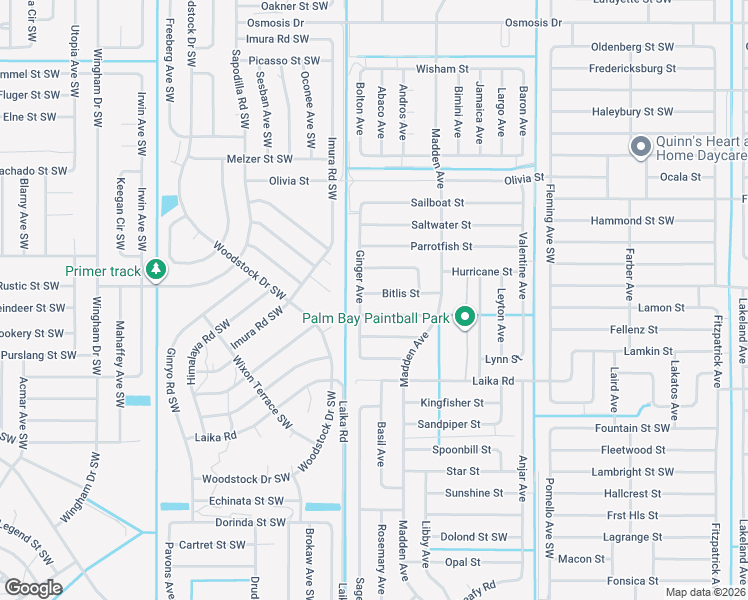 map of restaurants, bars, coffee shops, grocery stores, and more near 880 Starfish Street in Palm Bay