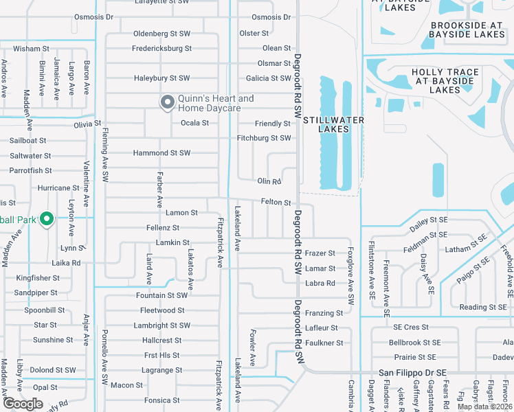 map of restaurants, bars, coffee shops, grocery stores, and more near 2656 Findlay Avenue in Palm Bay