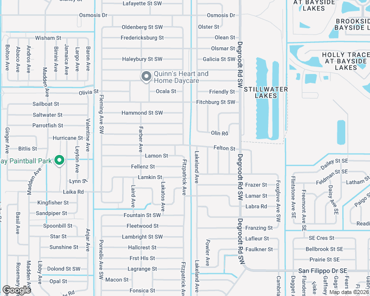 map of restaurants, bars, coffee shops, grocery stores, and more near 2625 Hagoplan Avenue Southwest in Palm Bay