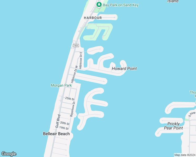 map of restaurants, bars, coffee shops, grocery stores, and more near 225 Howard Drive in Belleair Beach