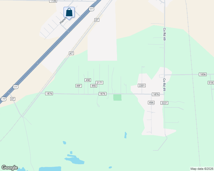map of restaurants, bars, coffee shops, grocery stores, and more near 4623 County Road 2171 in Odem
