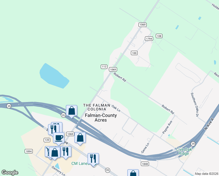 map of restaurants, bars, coffee shops, grocery stores, and more near 5350 Farm to Market 1069 in Aransas Pass