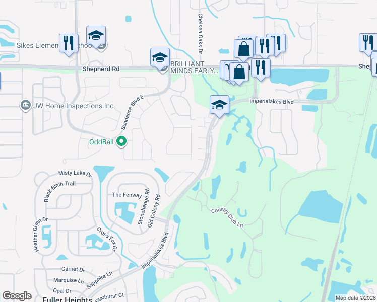 map of restaurants, bars, coffee shops, grocery stores, and more near 2000 Par Place in Mulberry
