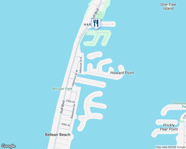 map of restaurants, bars, coffee shops, grocery stores, and more near 217 Howard Drive in Belleair Beach