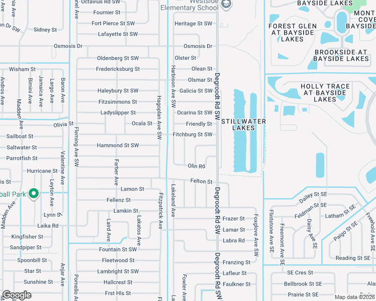 map of restaurants, bars, coffee shops, grocery stores, and more near 2562 Galiano Avenue in Palm Bay