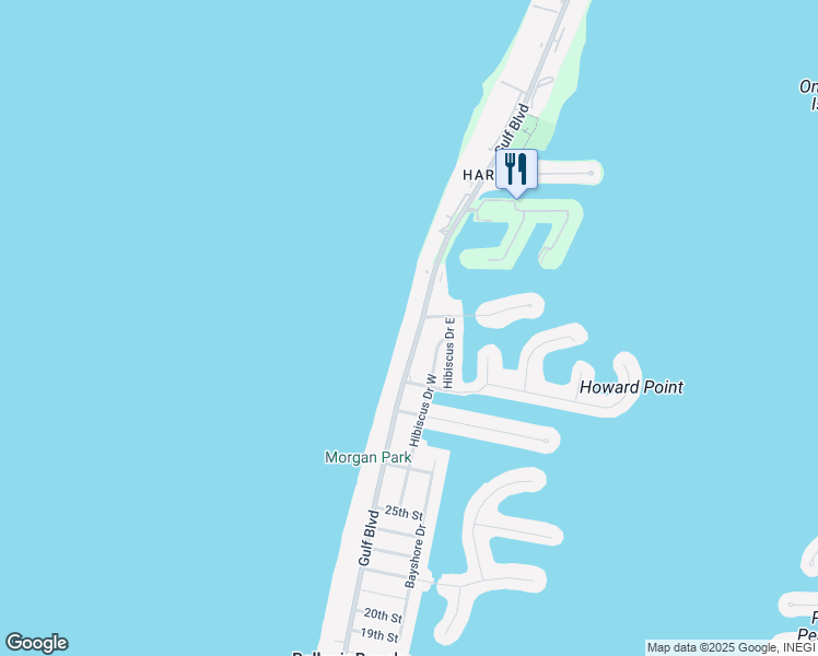 map of restaurants, bars, coffee shops, grocery stores, and more near 3321 County Road 699 in Belleair Beach