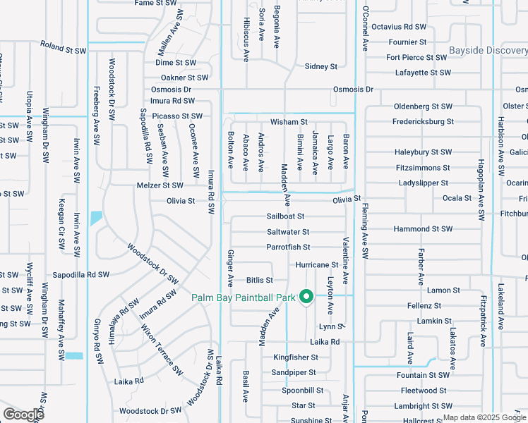 map of restaurants, bars, coffee shops, grocery stores, and more near 835 Sailboat Street in Palm Bay
