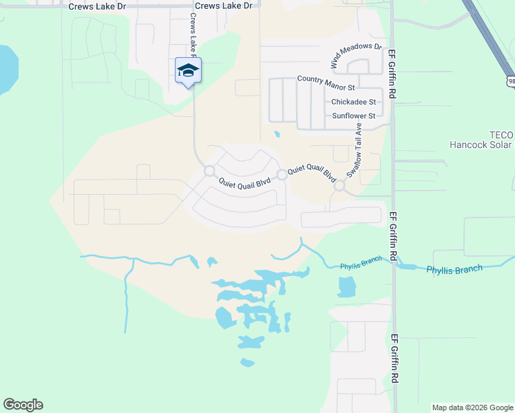 map of restaurants, bars, coffee shops, grocery stores, and more near 7115 Kitty Fox Lane in Lakeland