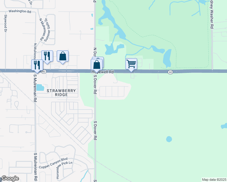 map of restaurants, bars, coffee shops, grocery stores, and more near 3621 Kearsney Abbey Circle in Dover