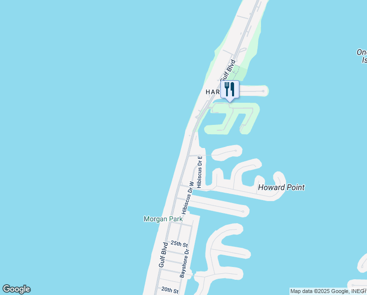 map of restaurants, bars, coffee shops, grocery stores, and more near 3500 Gulf Boulevard in Indian Rocks Beach